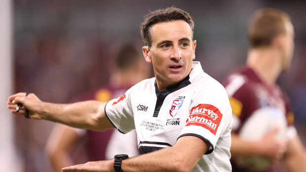 Referee Gerard Sutton during the State of Origin series opener.