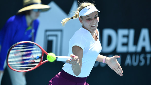 Donna Vekic tunes up for the Australian Open in Adelaide.