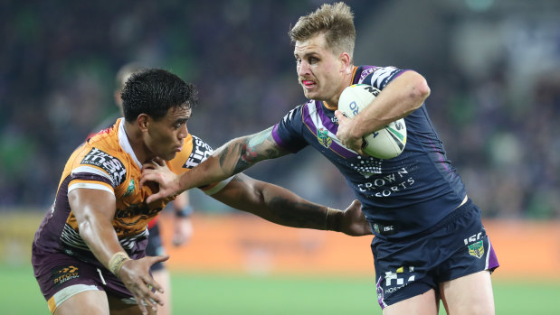 Making space: Cameron Munster heads to the line for Storm.