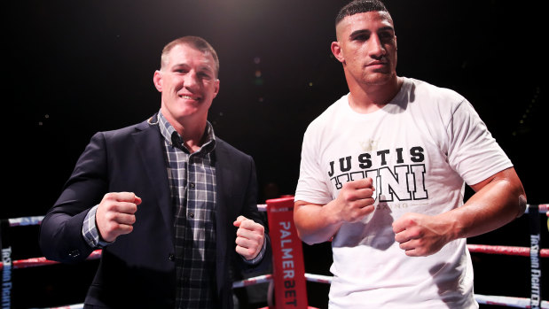 Former NRL star Paul Gallen and Justis Huni go toe to toe in Sydney on June 16.