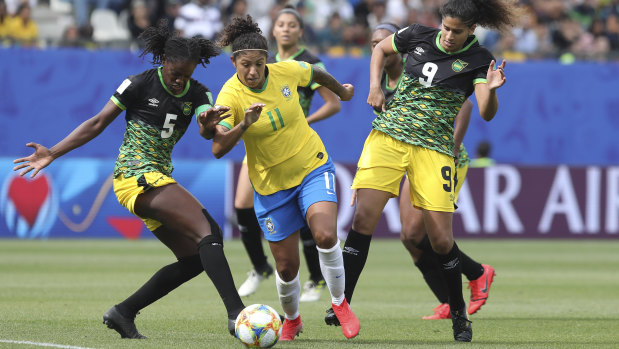 Jamaica take on Brazil in the Women's World Cup on Sunday.