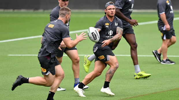 Jake Friend at Maroons training.