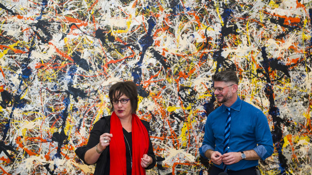 Senior curator of international art Lucina Ward and director Nick Mitzevich at the National Gallery of Australia. 