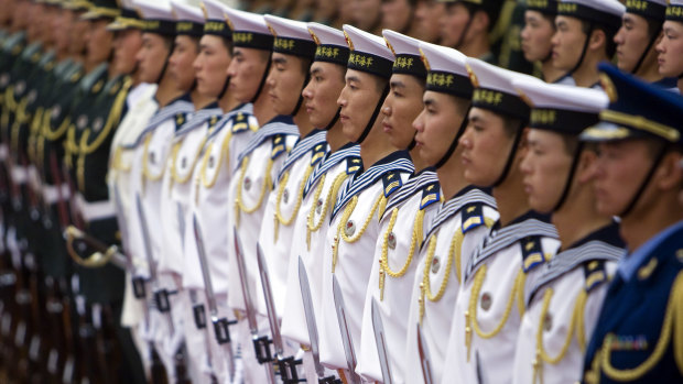 Members of the People's Liberation Army.