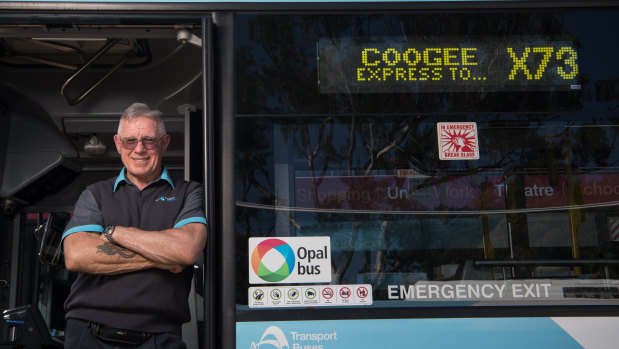 Bus driver Alan Gollan, 67, has no interest in retiring. “I’d be bored,” he says.