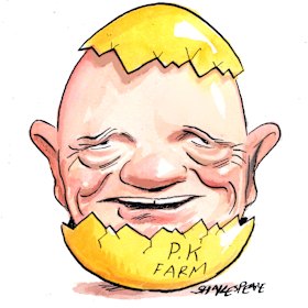 Paul Keating's long-time right-hand man Don Russell could be the next chair of AustralianSuper. Illustration: John Shakespeare