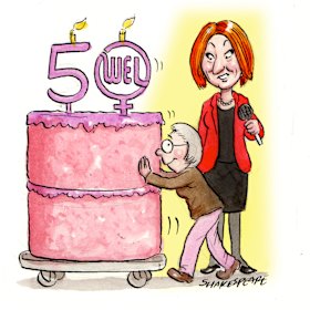 No competition: tickets to former prime minister Julia Gillard’s shows are the hottest tickets in town. 