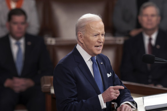 US President Joe Biden delivers his State of the Union address.