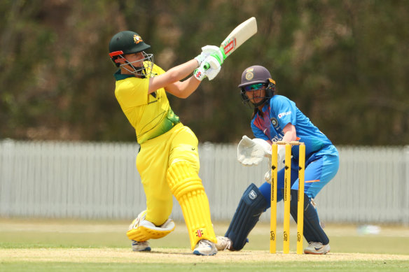 Elyse Villani of Australia A bats during the third Women's T20 match between Australia A and India A. 