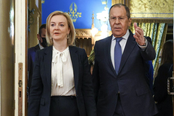 The UK’s Foreign Secretary Liz Truss was forced to deny she had been “mute” during a meeting with her Russian counterpart Sergey Lavrov.
