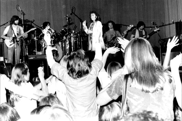 David Essex performs at Sydney’s Hordern Pavilion on April 14, 1976.