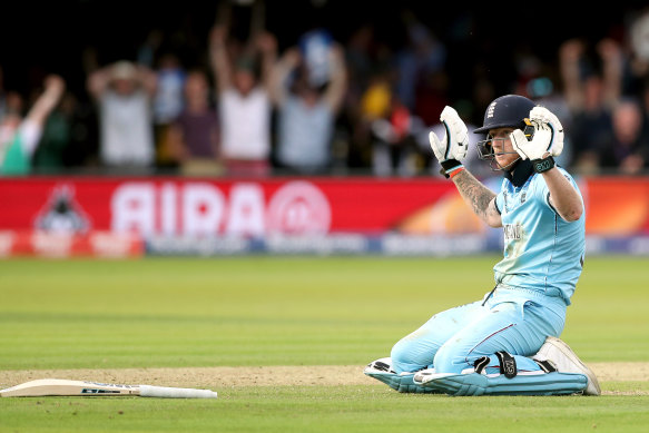 Ben Stokes, pictured here in England’s 2019 World Cup victory, has called it quits in 50-over cricket.
