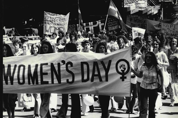 About 3000 women and some men took to the march through the Sydney’s streets on International Women’s Day.