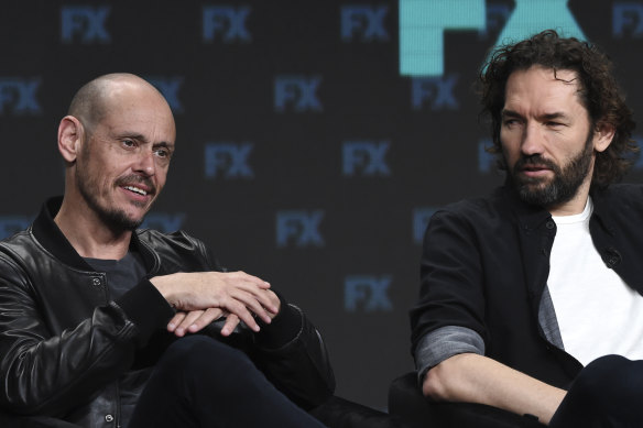 Writer and star Scott Ryan (left) with executive producer and director Nash Edgerton at the Television Critics Association Summer Press Tour in Beverly Hills in August. 