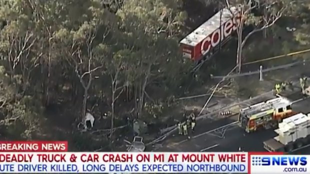 Paramedics arrived to find two people trapped in vehicles on the highway north of Sydney.