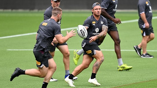 Jake Friend at Maroons training.