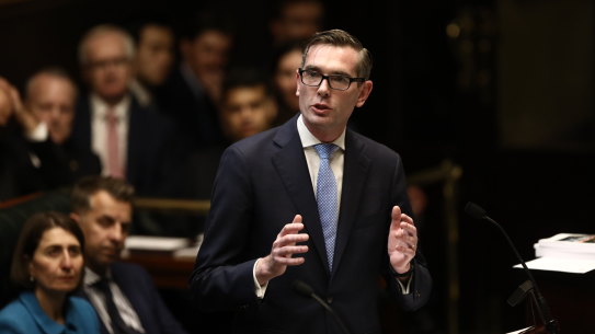 NSW Treasurer Dominic Perrottet hands down his third state budget. 