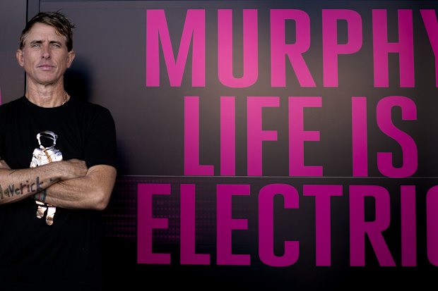 Contemporary artist Brendan Murphy in Perth this week.