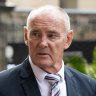 Chris Dawson, right, pictured last year outside the NSW Supreme Court.