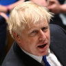 Britain’s Prime Minister Boris Johnson speaks during Prime Minister’s Questions in the House of Commons in London on WEdnesday (UK time).