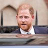 Prince Harry outside the Royal Courts of Justice in London on Tuesday.