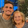 Nathan Cleary with grandmother Maree Stuart.