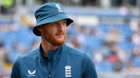 Ben Stokes clad in his Stone Roses-style bucket hat.
