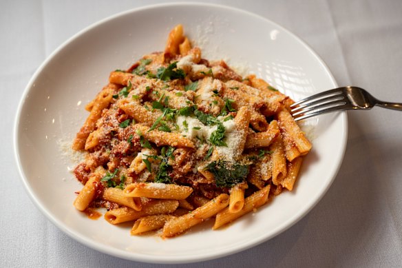 Penne all’amatriciana.