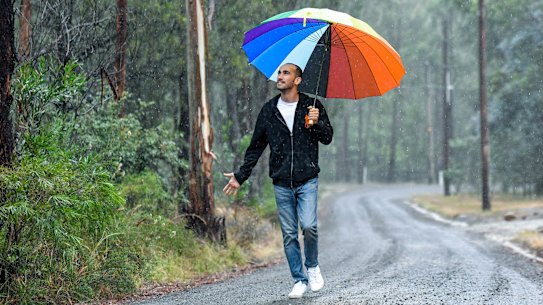 The taste of freedom: Moz at his new home in Melbourne’s outer suburbs.