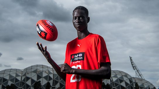 Mac Andrew has been inspired by AFL players such as Majak Daw, Mabior Chol and Changkuoth Jiang.