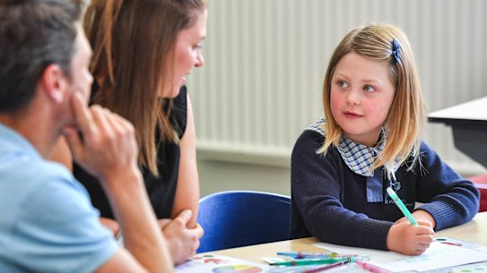 Sophie Butcher will start prep on Thursday at St Margaret’s Catholic Primary School. 