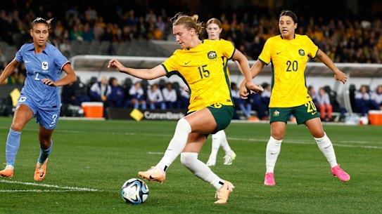 Impressive: Matildas defender Clare Hunt.