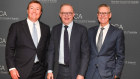 BCA chief executive Bran Black, Prime Minister Anthony Albanese and BCA president Geoff Culbert at the annual BCA dinner.