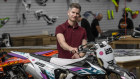 Sam Morton, founder and owner of SKDA Moto, which sells graphics kits to motorcycle owners around the world. He started the business from a bedroom when he was 18, and now counts British motorcycle brand Triumph as big customers. 
