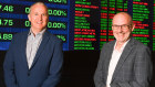 James Posnett (left), ASX’s group manager of listings, and Blair Beaton, group executive of listings.