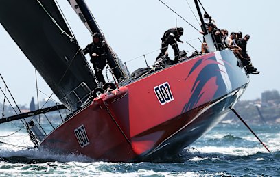 Andoo Comanche in action on Tuesday.