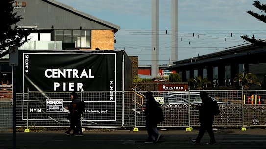 The pier remains fenced off and closed after it was shut due to structural issues. 