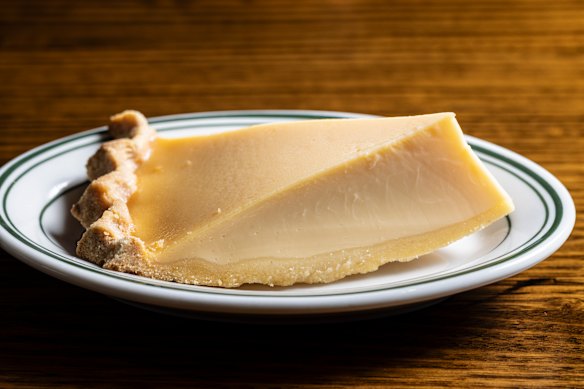 A slice of lontar Papua custard tart.