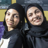 Sisters Setara Amiri, left, and Nazifa Hamdani, the star and writer respectively of the Setara chapter of My Melbourne.