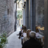 Beau Bar’s space between Reservoir and Foster Streets is one of the cutest eat-street laneways in Sydney.