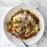 ***EMBARGOED FOR SUNDAY LIFE, APRIL 5/20 ISSUE***
Adam Liaw recipe :ÃÂ Fifty-fifty bolognese
Photograph by William Meppem (photographer on contract, no restrictions)ÃÂ 