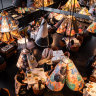 A theatrical dining room matches the grand menu at Gowings.