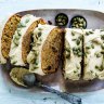 Spiced pumpkin loaf cake with brown-sugar cream cheese icing.