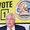 Clive Palmer at a press conference last month.