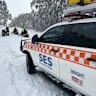 SES Bright and Falls Creek unit volunteers helped police with the rescue of people stuck in their vehicles near Hotham Heights.