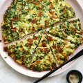 ***EMBARGOED FOR SUNDAY LIFE, APRIL 3/22 ISSUE***
Adam Liaw recipe : Spring onion omelette
Photograph byÂ WilliamÂ Meppem (photographer on contract, no restrictions)