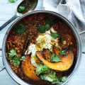 Jill Dupleix's chickpea and pumpkin bake.