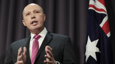 Minister for Home Affairs and former immigration minister Peter Dutton.  