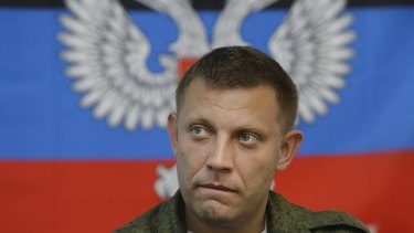 Alexander Zakharchenko at a press conference in Donetsk in August 2014.