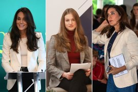 Royal robes. Princess Catherine, Princess Leonor of Spain and Crown Princess Mary of Denmark stop just short of suits when it comes to official speaking engagements.
